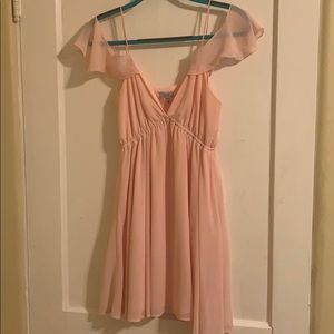 Off the shoulder chiffon dress